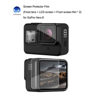 ฟิล์มกันรอย Film(เลนส์หน้าและหน้าจอด้านหลังและฟิล์มหน้าจอด้านหน้า*2)สำหรับ GoPro Hero 8/Screen Protector Film for Hero 8