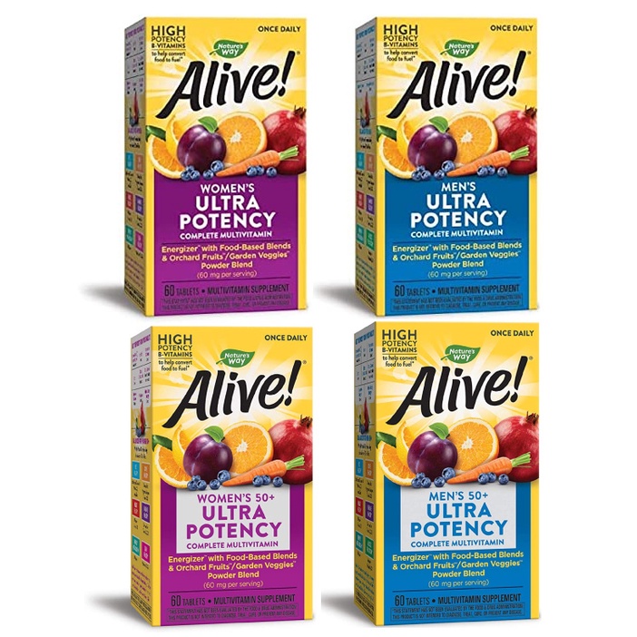 Nature’s Way Alive! Men, Women Ultra Potency วิตามิน+สารอาหารครบหมด สำหรับผู้หญิง/ผู้ชาย/และวัย 50+