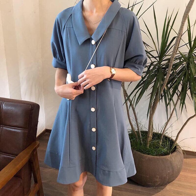 A013 - เดรสคอปกแขนสั้น