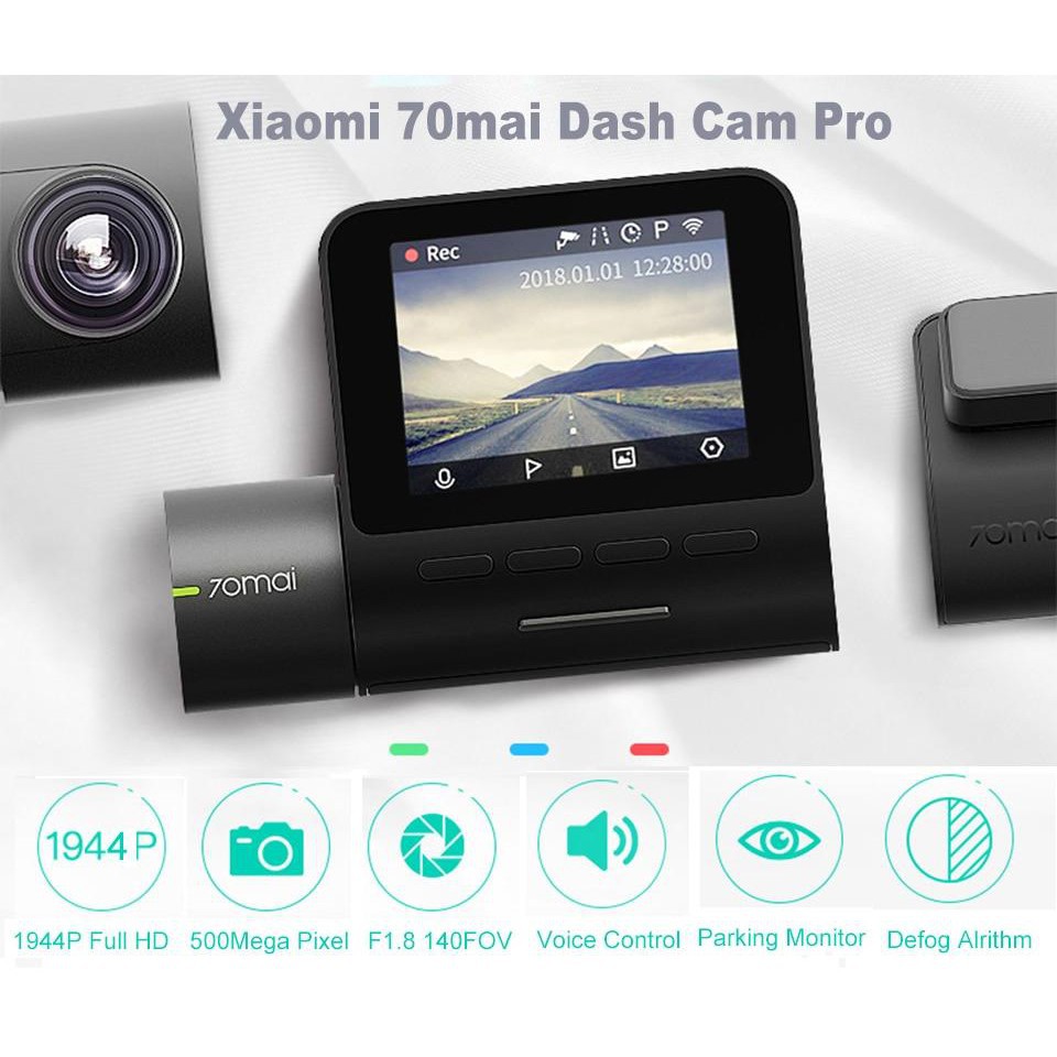 ✙✤∏(โค้ดCoin10%SPCCB0CC6)กล้องติดรถยนต์ 70mai Pro Car camera Dash CAM 1944 DVR WiFi Global version ภาษาอังกฤษ