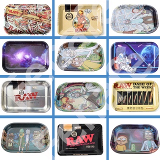 Rolling Tray ถาด 280 × 180mm 180 × 140mm แผ่นเหล็ก ถาดยำสมุนไพร ถาดโรลสมุนไพร Metal Plate พร้อมส่ง toppuff