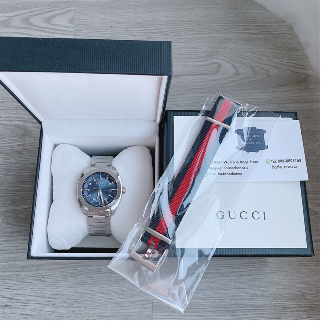 Gucci GG2570 Navy blue  แถมสายผ้าน้ำเงินแดง ประกันศูนย์ไทย1ปี!!