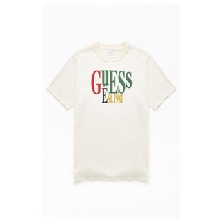 เสื้อยืดโอเวอร์ไซส์Guess เสื้อยืดคอกลม แขนสั้น พิมพ์ลายตัวอักษร ใส่สบาย สําหรับผู้ชายS-3XL