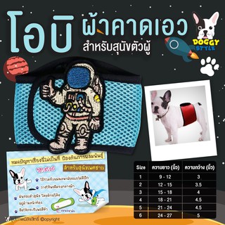 โอบิ ลายสีชมพูนีออน เรืองแสง ผ้าคาดเอว Doggy style สำหรับสุนัขตัวผู้ ป้องกันฉี่และผสมพันธุ์ (แบบตัวเลือก)