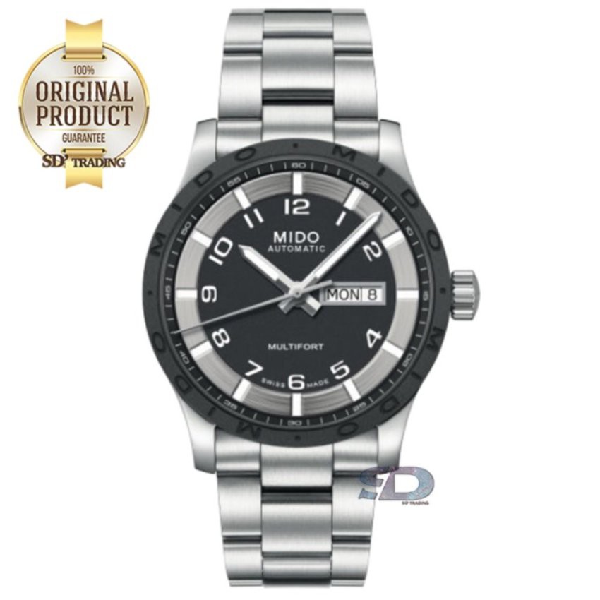 MIDO MULTIFORT Automatic Men's Watch รุ่น M018.430.11.062.00 - Silver/Dark Grey