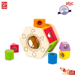 Hape ของเล่นไม้ บล็อคหยอดทรงเรขาคณิต Shake and Match Shape Sorter ของเล่นเสริมพัฒนาการ 1 ขวบ ขึ้นไป รูปที่ 2