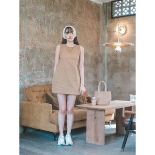 Cutie dress มินิเดรสสั้นแขนกุดสไตล์เกาหลี ติดกระดุมหลัง สวมง่าย ใส่สบาย ชิคๆ💗