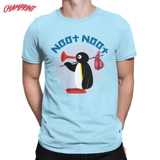 ใหม่ เสื้อยืดแขนสั้น คอกลม ผ้าฝ้าย 100% พิมพ์ลาย Noot Noot Pingu สไตล์วินเทจ สําหรับผู้ชาย และผู้หญิงS-5XL