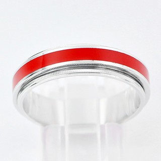 แหวนเงินแท้ 92.5% ลงยา สีไม่มีลอกแน่นอน เครื่องประดับแฟชั่นสวยงาม ขนาดไซส์ 8/เทียบ57