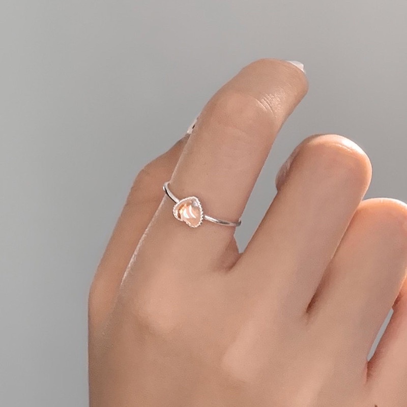 ꒰ แหวน Heart Aura ring หัวใจ เงินแท้ - Burwoodstore