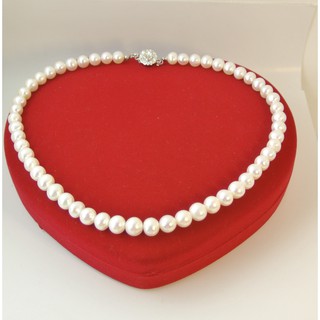 Pearl Jewelry สร้อยไข่มุกแท้ ทรงกลมธรรมชาติ 7.5 มิล