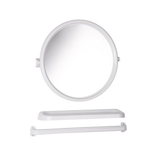 Plastic mirror MIRROR SET ZIMMPLE BM03 Bathroom mirror toilet กระจกพลาสติก กระจกชุดกลม 3 ชิ้น ZIMMPLE BM03 กระจกห้องน้ำ