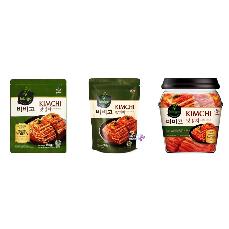 Bibigo Kimchi กิมจิเกาหลี ตรา ซีเจ Cj 150 , 450 , 500กรัม 🇰🇷 กิมจิผักกาดขาวหั่น  (Sliced Kimchi) | Shopee Thailand