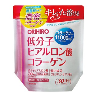 ORIHIRO คอลลาเจนไฮยาลูโรเนตน้ำหนักโมเลกุลต่ำชนิดถุง 180g / 30 วัน / อาหารเสริมความงาม / ส่งตรงจากญี่ปุ่น