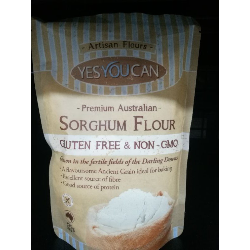 SORGHUM FLOUR (YES YOU CAN BRAND) แป้งข้าวฟ่าง100% ซอร์กัม ฟลาว 375 g ส่งฟรี