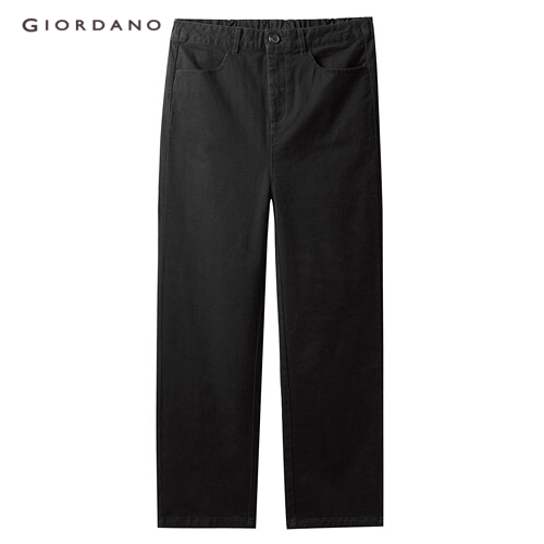 GIORDANO WOMEN Stretchy elastic waistband ankle-length pants 05429722