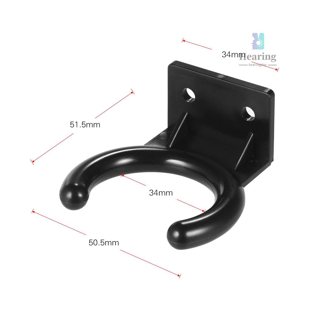 Wireless Microphone Hanger Mic Wall Mount Holder Hook Clamp Plastic Material Black  -Musical