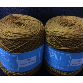 ไหมสหสินเส้นอ้วนสี1581(สีจีวร)