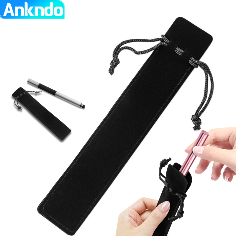 Ankndo กระเป๋าดินสอผ้าสักหลาดแบบสองด้าน กระเป๋าใส่ปากกาสไตลัส  ปากกาทัชสกรีน Stylus Pen Bag