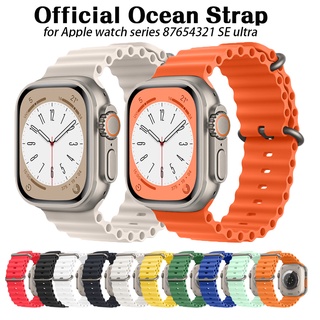 สายนาฬิกาข้อมือซิลิโคน สําหรับ Apple Watch Strap Ultra 49 มม. Series 8 7 SE 6 5 4 3 2 1 ขนาด 45 มม. 44 มม. 38 มม. 42 มม. 40 มม. 41 มม. 45 มม.