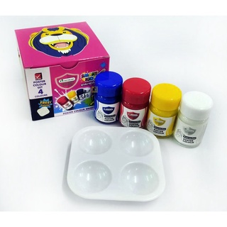 ชุดสีโปสเตอร์ 4 สี ฟรี! จานสี Smart Kids Master Art