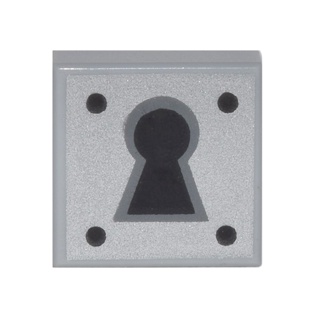 ชิ้นส่วนเลโก้ Lego Part Tile 1 x 1 with Groove with Black Keyhole and 4 Dots... Pattern (3070pb081) ราคา/ชิ้น