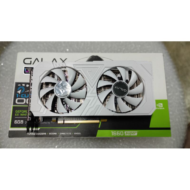 มือสองสถาพดี❗❗การ์ดจอ Galax Geforce GTX 1660 Super EX White 1 Click OC 6GB GDDR6 192 Bit💥ประกัน Ascenti💥
