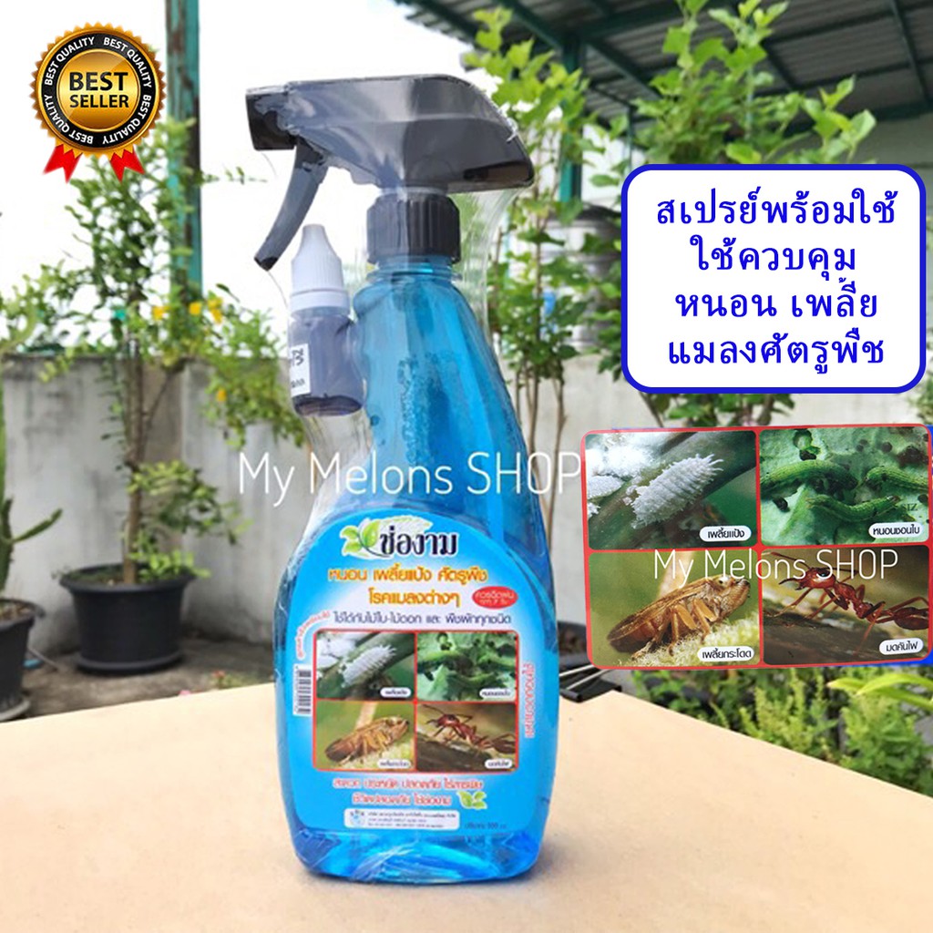 ชีวภาพช่องามกำจัดหนอน เพลี้ยแป้ง ศัตรูพืช แมลงต่างๆ แบบสเปรย์พร้อมใช้ 500 ml​ !!แถมฟรีหัวเชื้ออีก1ขวด