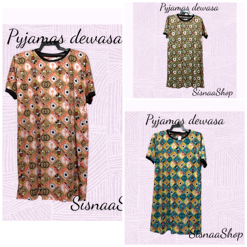 PYJAMAS SHORT-SLEEVED DRESS/NIGHT DRESS