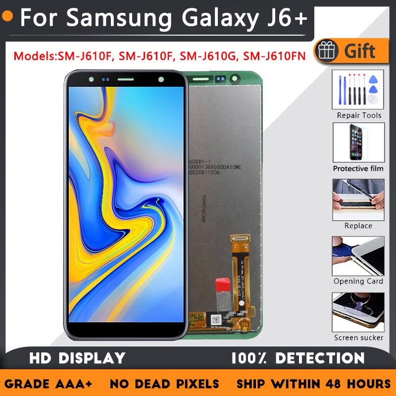 อะไหล่หน้าจอสัมผัส LCD 6.0 นิ้ว สําหรับ Samsung Galaxy J6+ J6 Plus SM-J610G J610FN/DS