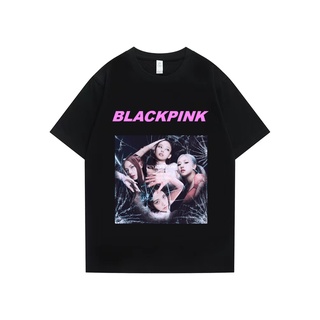 เสื้อยืดโอเวอร์ไซส์เสื้อยืด พิมพ์ลาย Blackpink Pink BORN PINK T-SHIRT S-5XL