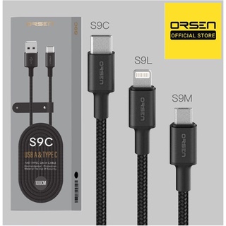 สายชาร์จ USB-C / 8 PIN / Micro USB ORSEN by Eloop รองรับการชาร์จ และโอนถ่ายข้อมูลสำหรับ มือถือ แท็บเล็ต สมาร์ทโฟน