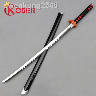 🔥พร้อมส่ง！Demon slayer Anime ♂COSER KING 78ซม ทำด้วยไม้ ดาบ …