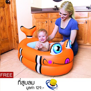 WIMPOOLFLOATS สระน้ำเป่าลม BESTWAY สระน้ำเด็กเล็กแฟนซีรูปการ์ตูน 102x61x61 cm ฟรีที่สูบลม