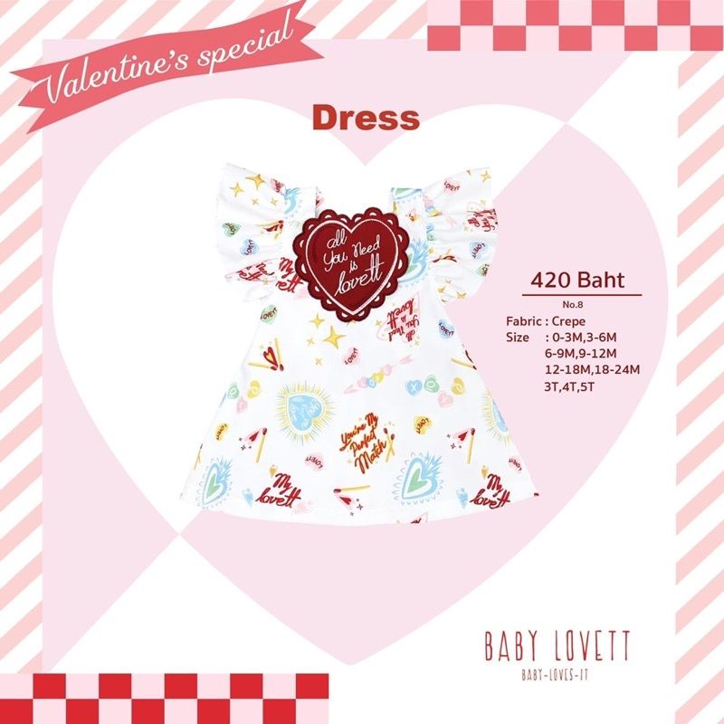 Babylovett Dress 12-18m
