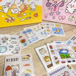 สติ๊กเกอร์ไดคัท sticker diecut แผ่นละ 2 บาท คละลายสุดน่ารัก เริ่มต้นชุดละ 20 บาท (1ชุด 10แผ่น) CKS