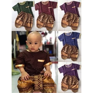 ชุดไทยเด็กผู้ชาย รุ่นท่านขุน (เสื้อ+โจงกระเบน) (ไม่รวมผ้าคาดเอวค่ะ)