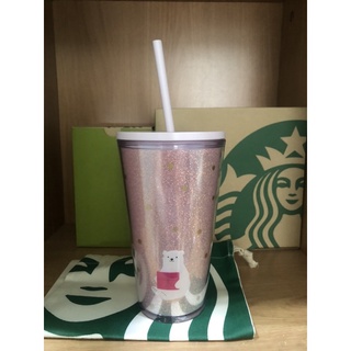 Starbucks แก้วน้ำ Gift Wrapping Bear Cold Cup 16oz.