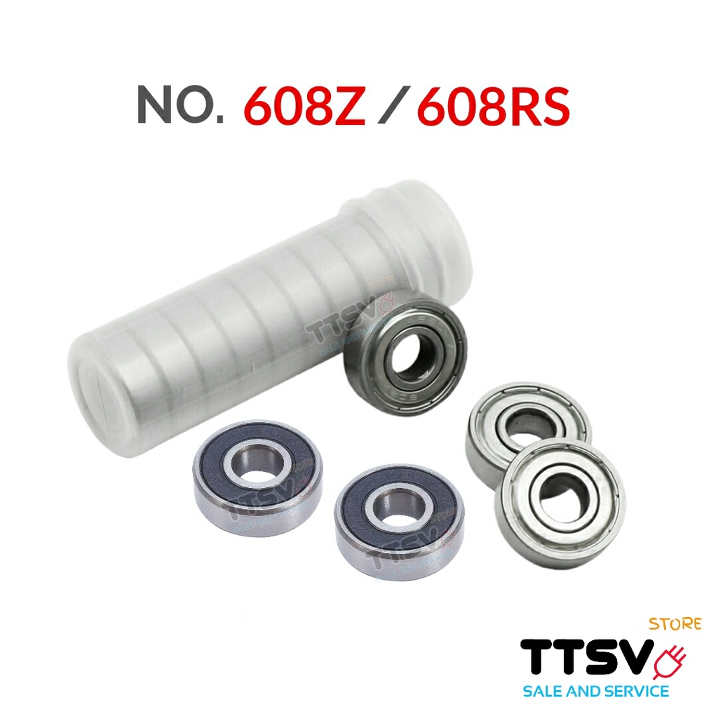 ตลับลูกปืน เบอร์ 608Z / 608RS รองรับความเร็วรอบสูง คุณภาพดี ทน เสียงเงียบ ตลับลูกปืนพัดลม ตลับลูกปืนใบมีด ขนาด 22*8*7มิล