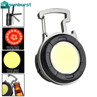พวงกุญแจไฟฉายฉุกเฉิน LED COB ขนาดเล็ก แบบพกพา ชาร์จ USB พร้อมคลิป และสกรู อเนกประสงค์ กันน้ํา สําหรับตั้งแคมป์ เดินป่า ท่องเที่ยว