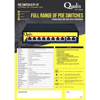 POE SWITCH 8 FP+2F 8*10/100Mbps PoE+2*10/100Mbps Uplink Qoolis