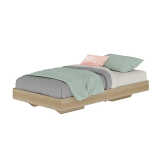 Koncept furniture เตียงนอน 3.5 ฟุต รุ่น Blissey สีไม้อ่อน (111x204x28 ซม.)