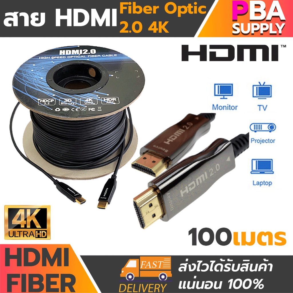 สาย HDMI Fiber Optic 2.0 4K 100M