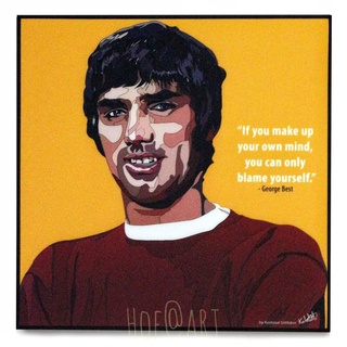 George Best จอร์จ เบสต์ Manchester United แมนยู ผีแดง ปีศาจแดง รูปภาพ​ติด​ผนัง​ pop art ฟุตบอล​ กรอบรูป​​ แต่งบ้าน