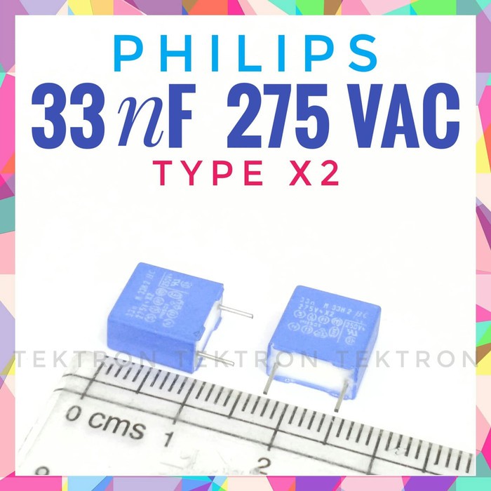 BC Philips 33nF 275VAC ประเภท X2 333 275v 275 v 33 nf