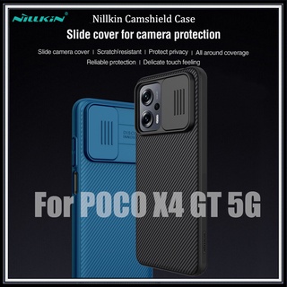 Nillkin เคสโทรศัพท์มือถือ PC แข็ง ป้องกันเลนส์กล้อง แบบสไลด์ หรูหรา สําหรับ Xiaomi POCO X4 GT 5G