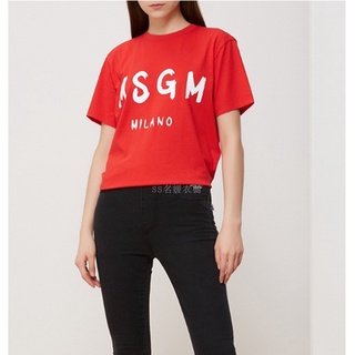 Msgm เสื้อยืดแขนสั้น พิมพ์ลายโลโก้ สไตล์คลาสสิก สําหรับผู้หญิง