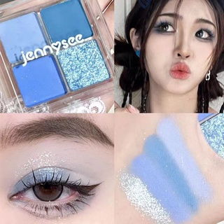 Jennysee ใหม่ อายแชโดว์ มาลาไคต์ สี่สี สียีน สีดํา สีแดง สีฟ้า สีเขียว สําหรับแต่งหน้า