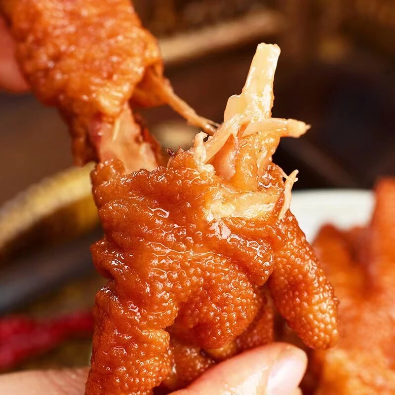 A29  ขาไก่ตุ๋น ตีนไก่ รสเผ็ด พร้อมทาน(香辣味虎皮 鸡爪) ขนาด 84g #พร้อมส่ง ขาไก่ ตุ๋น กับแกล้ม ของว่าง ขนมทานเล่น อาหารสำเร็จรูป thumbnail 5