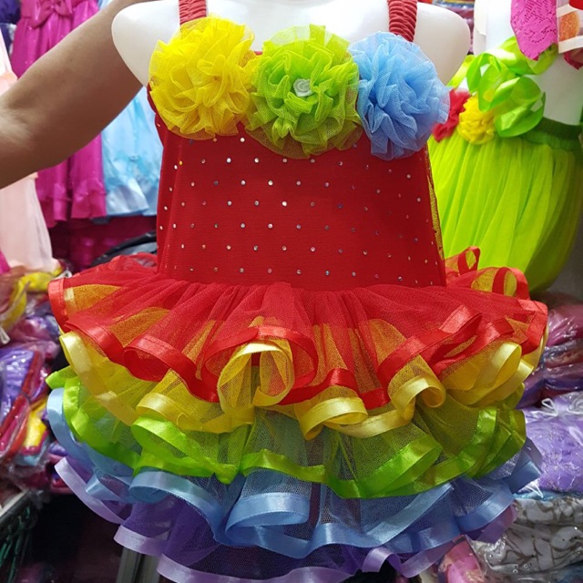 RAINBOW TUTU PANTS DRESS